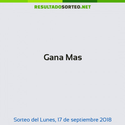 Gana Mas del 17 de septiembre de 2018