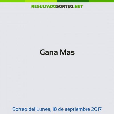 Gana Mas del 18 de septiembre de 2017