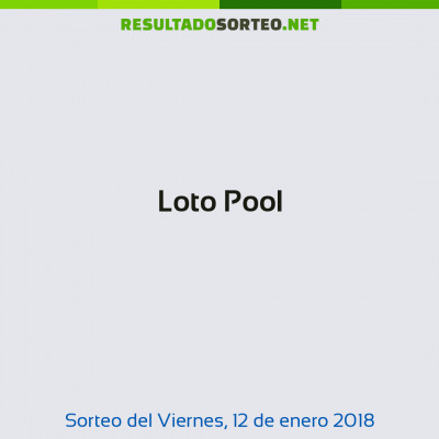 Loto Pool del 12 de enero de 2018