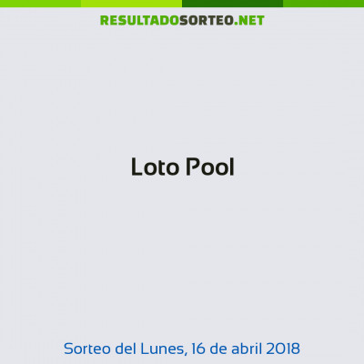 Loto Pool del 16 de abril de 2018