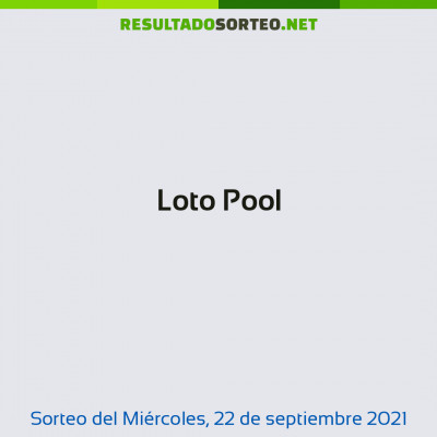 Loto Pool del 22 de septiembre de 2021