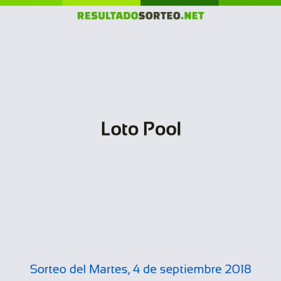 Loto Pool del 4 de septiembre de 2018