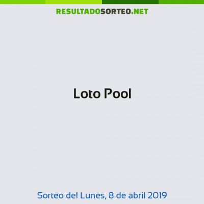 Loto Pool del 8 de abril de 2019