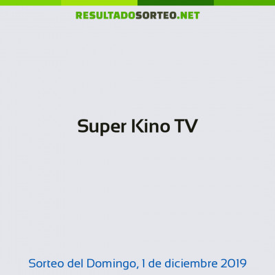 Super Kino TV del 1 de diciembre de 2019