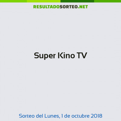 Super Kino TV del 1 de octubre de 2018