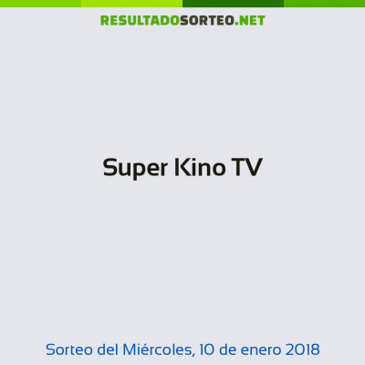 Super Kino TV del 10 de enero de 2018