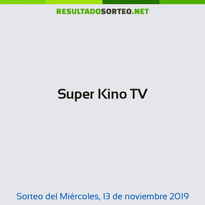 Super Kino TV del 13 de noviembre de 2019