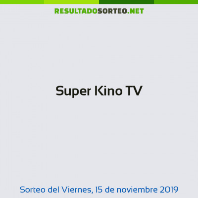Super Kino TV del 15 de noviembre de 2019