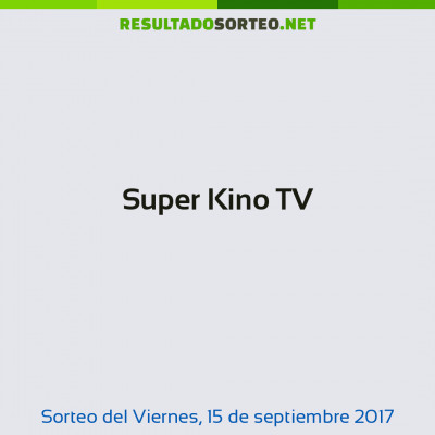 Super Kino TV del 15 de septiembre de 2017