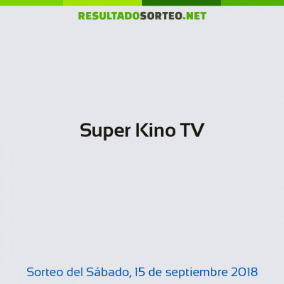 Super Kino TV del 15 de septiembre de 2018