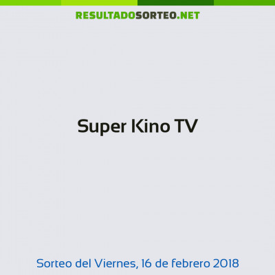 Super Kino TV del 16 de febrero de 2018