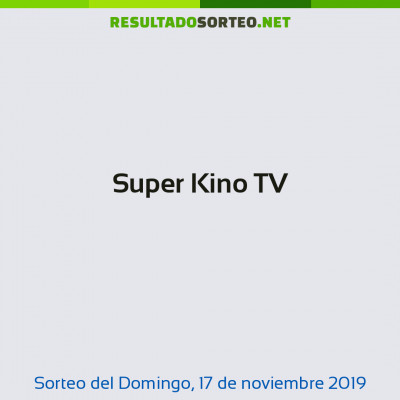 Super Kino TV del 17 de noviembre de 2019