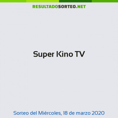 Super Kino TV del 18 de marzo de 2020
