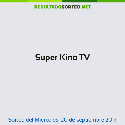 Super Kino TV del 20 de septiembre de 2017