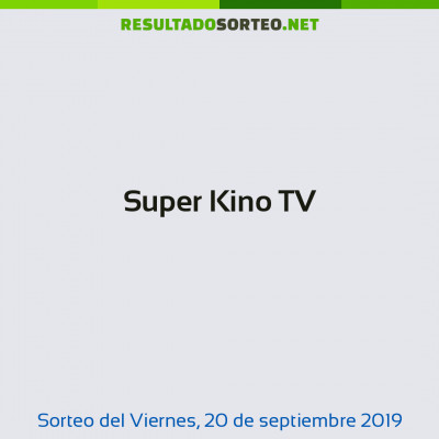 Super Kino TV del 20 de septiembre de 2019