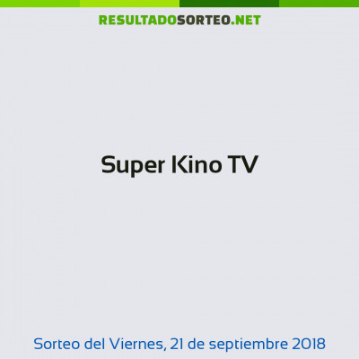 Super Kino TV del 21 de septiembre de 2018