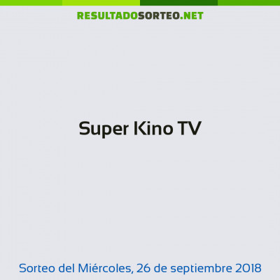 Super Kino TV del 26 de septiembre de 2018
