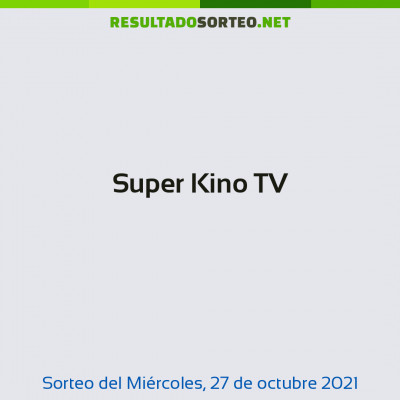 Super Kino TV del 27 de octubre de 2021