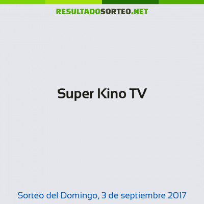 Super Kino TV del 3 de septiembre de 2017