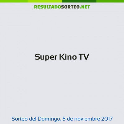 Super Kino TV del 5 de noviembre de 2017