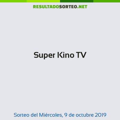 Super Kino TV del 9 de octubre de 2019