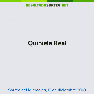 Quiniela Real del 12 de diciembre de 2018