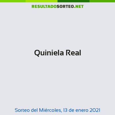 Quiniela Real del 13 de enero de 2021