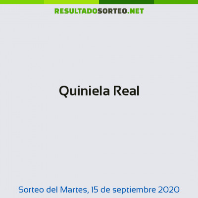 Quiniela Real del 15 de septiembre de 2020