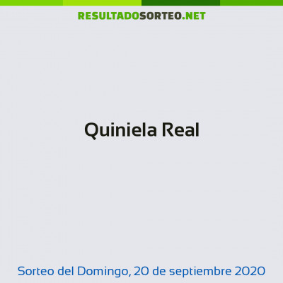 Quiniela Real del 20 de septiembre de 2020