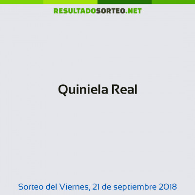 Quiniela Real del 21 de septiembre de 2018