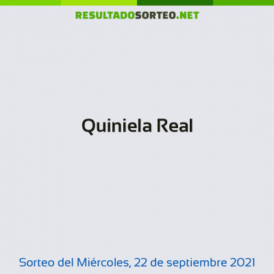 Quiniela Real del 22 de septiembre de 2021