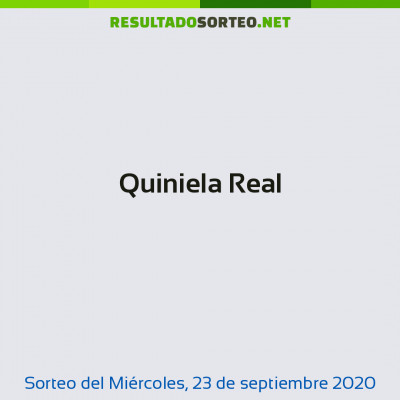 Quiniela Real del 23 de septiembre de 2020