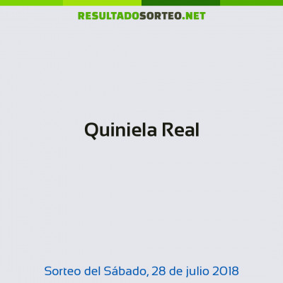Quiniela Real del 28 de julio de 2018