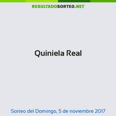 Quiniela Real del 5 de noviembre de 2017