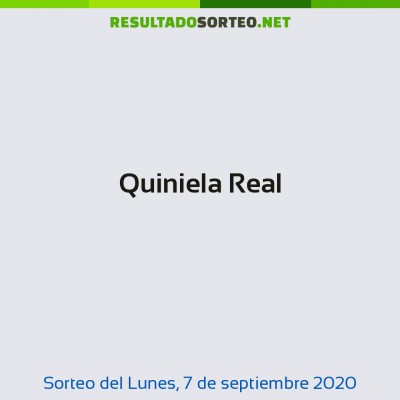 Quiniela Real del 7 de septiembre de 2020