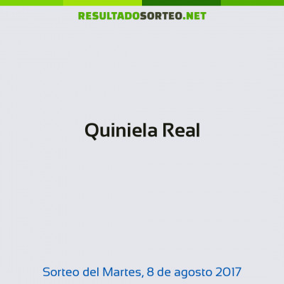 Quiniela Real del 8 de agosto de 2017