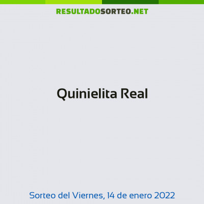 Quinielita Real del 14 de enero de 2022