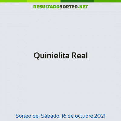 Quinielita Real del 16 de octubre de 2021