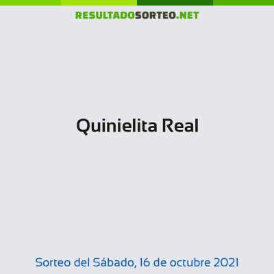 Quinielita Real del 16 de octubre de 2021