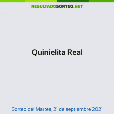 Quinielita Real del 21 de septiembre de 2021
