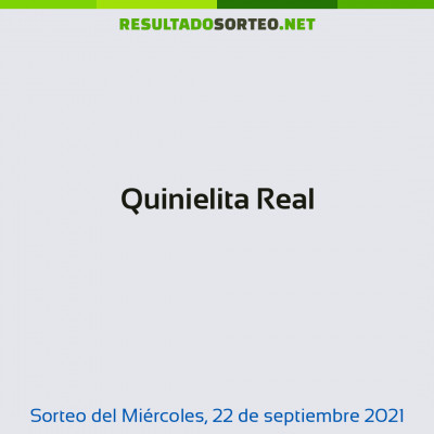 Quinielita Real del 22 de septiembre de 2021