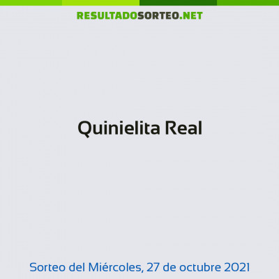 Quinielita Real del 27 de octubre de 2021