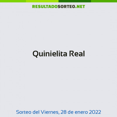 Quinielita Real del 28 de enero de 2022