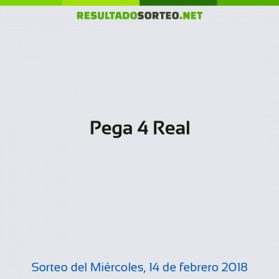 Pega 4 Real del 14 de febrero de 2018