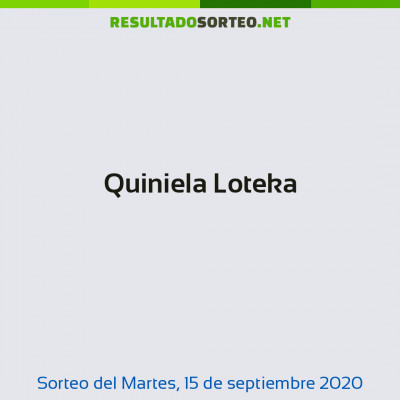 Quiniela Loteka del 15 de septiembre de 2020
