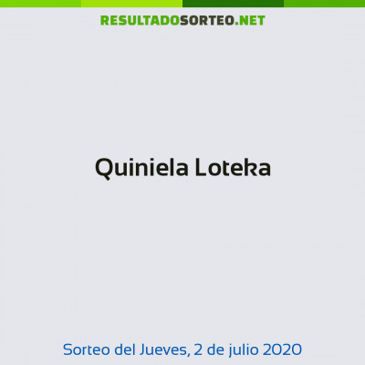 Quiniela Loteka del 2 de julio de 2020