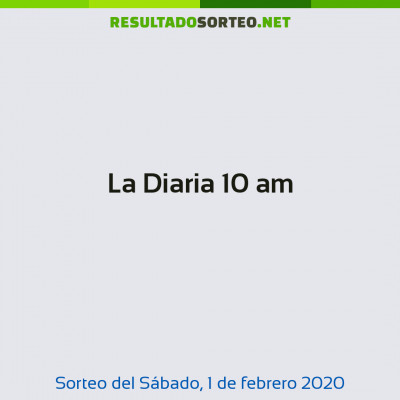 La Diaria 10 am del 1 de febrero de 2020