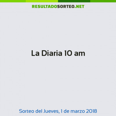 La Diaria 10 am del 1 de marzo de 2018