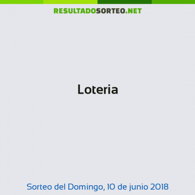 Loteria del 10 de junio de 2018