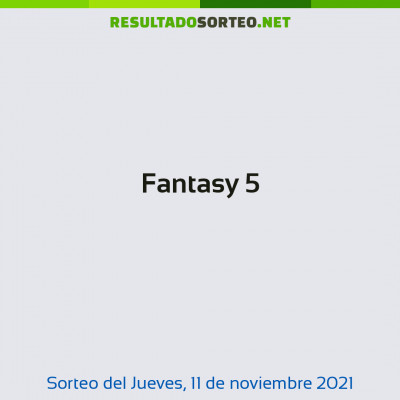 Fantasy 5 del 11 de noviembre de 2021